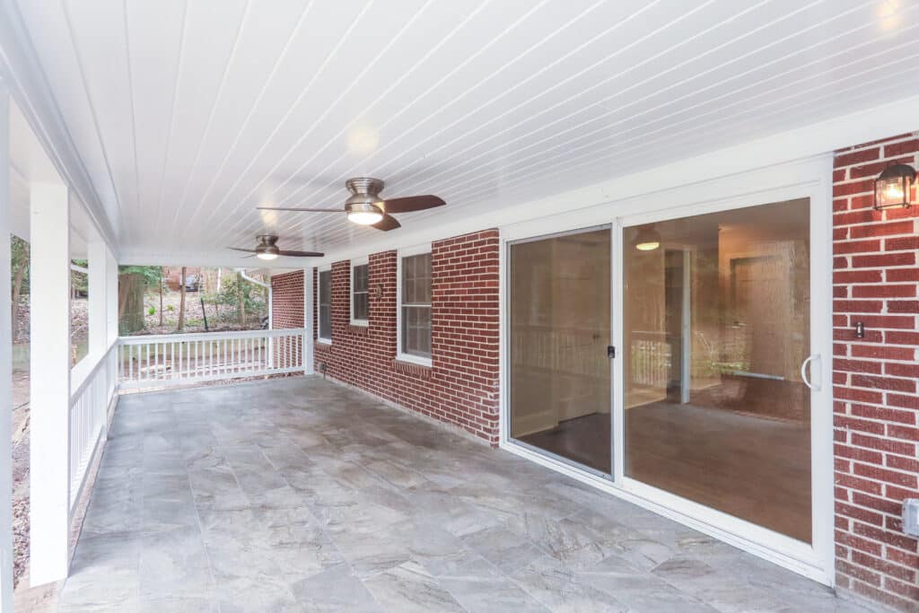 tiled porch remodel and repair