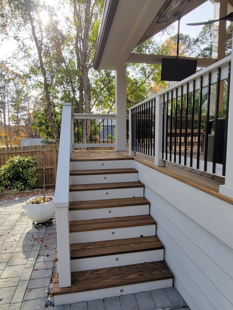 covered porch stairs